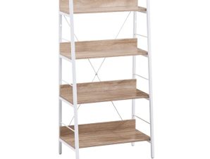 Βιβλιοθήκη One Step Up 28-0221 Με 4 Ράφια 60x35xH117cm Sonoma – White