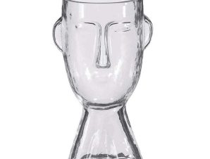 Βάζο Γυάλινο Face 02.1122528 12x24cm Clear