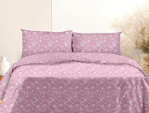 Σεντόνια Φανελένια Μονά (Σετ) 105X205+30 Sunshine Flannel 040 Pink Με Λάστιχο (105×205+30)