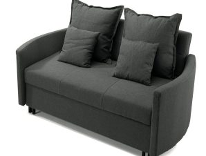 Καναπές-Κρεβάτι Διθέσιος Nordic NORDIC/GR.SCURO 165x92x82cm Dark Grey Ikone Casa