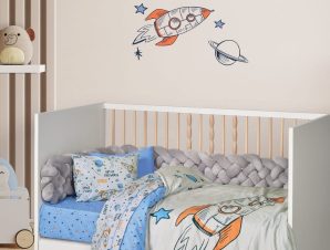 Κουβέρτα Βρεφική Fleece 4912 Blue-Grey-Orange Das Home