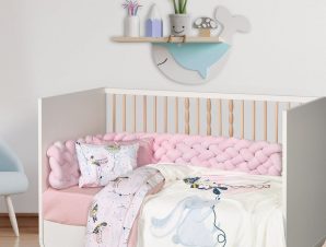 Κουβέρτα Βρεφική 4915 Fleece Light Blue-Pink-Mint Das Home