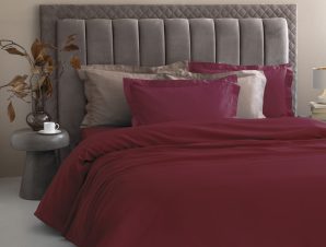 Σετ Παπλωματοθήκη Υπέρδιπλη 240×250 Posh Sateen BORDO Palamaiki