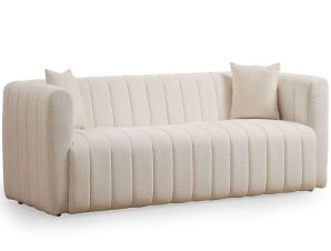 Καναπές Τριθέσιος Royal 560ARE1887 225x90x75cm Cream