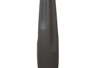 Βάζο Τσαλακωτό 15-00-21306-75 Φ18x76cm Dark Grey Marhome