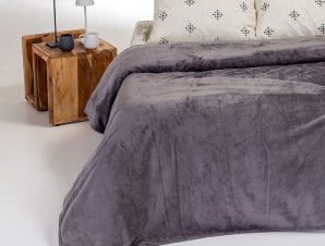 Κουβέρτα Fleece Μονή 160X220 Melinen Tokyo Dark Grey (160×220)