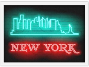 New York vector graphic, Πόλεις – Ταξίδια, Πίνακες σε καμβά, 20 x 15 εκ.