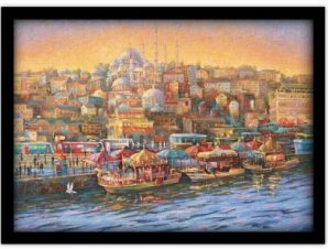 Ελαιογραφία Κωνσταντινούπολης, Πόλεις – Ταξίδια, Πίνακες σε καμβά, 20 x 15 εκ.
