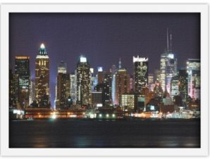 Η Νέα Υόρκη το βράδυ, Πόλεις – Ταξίδια, Πίνακες σε καμβά, 20 x 15 εκ.