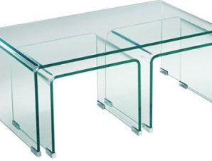 Τραπεζάκια σαλονιού Glasser Clear Trio