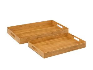 Δίσκοι Σερβιρίσματος (Σετ 2τμχ) F-V Lot Of2 Bamboo Tray 189700