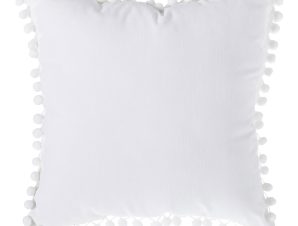 Βελουτέ Διακοσμητικό Μαξιλάρι (40×40) A-S Pompon White 131656A