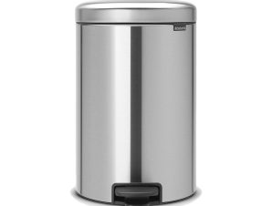 Brabantia Κάδος Απορριμμάτων Ανοξείδωτος Στρογγυλός New Icon Mat 20lt