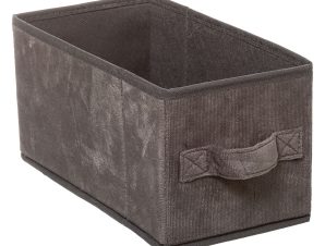 Κουτί Αποθήκευσης (15x31x15) F-V Velvet Storage Grey 173699A