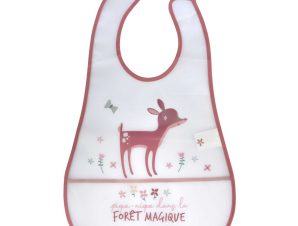 Σαλιάρα 6+ Μηνών (28×34) L-C Foret Magique Rose 6REP294