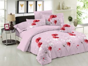 Σετ Κουβερλί Μονό 2 Τεμαχίων Le Blanc Premium Anemone Pink 160×240