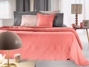 Σετ Κουβερλί Υπέρδιπλο 2 Τεμαχίων Guy Laroche Curves Coral 220×240