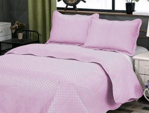 Σετ Κουβερλί Υπέρδιπλο Silk Fashion Dot Pink 220×240