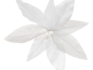 Χριστουγεννιάτικο Στολίδι (Φ25εκ.) A-S Poinsettia White 192352